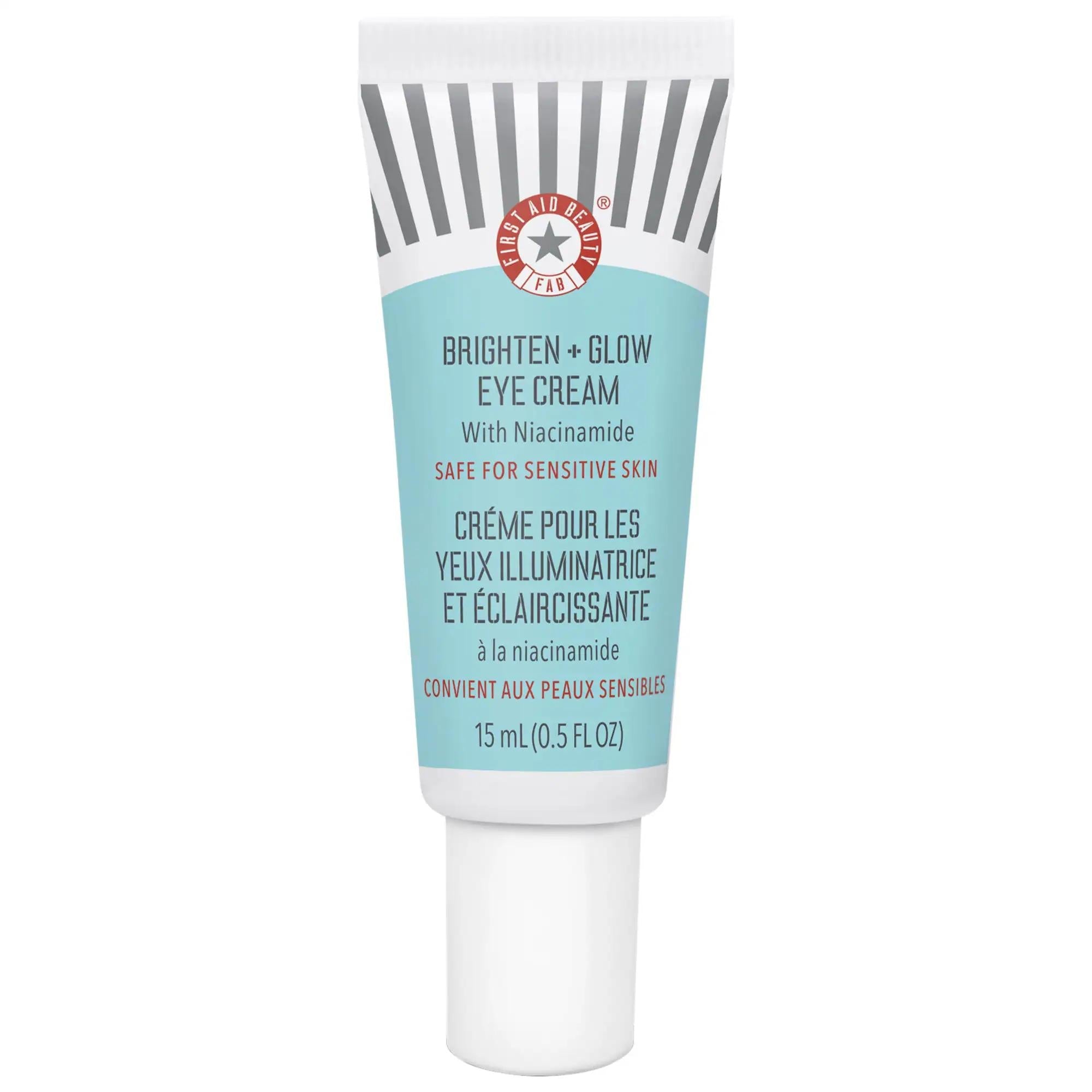 Brighten + Glow Eye Cream with Niacinamide - Vegan, Gluten-Free, Cruelty-Free Hydrating Eye Cream for Dark Circles & Fine Lines