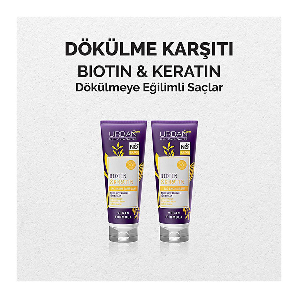 Urban Care Sulfate-Free Biotin & Keratin Anti-Hair Loss Shampoo for Nourished Hair - 8.45 fl oz
