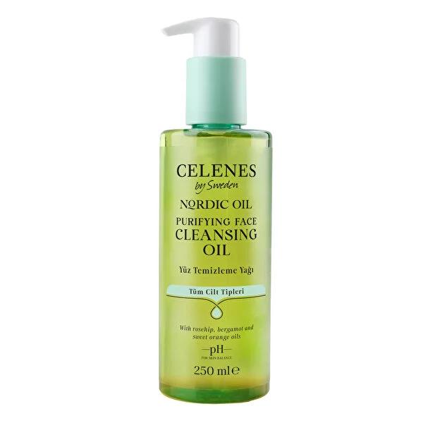 Celenes Nordic Facial Cleansing Oil: Rosehip, Bergamot & Sweet Orange Makeup Remover - Deeply Cleanses & Nourishes Skin