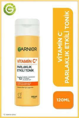 Garnier Vitamin C Brightening Toner - Achieve Glowing, Even Skin Tone - Refreshing Facial Treatment, All Skin Types - 120ml