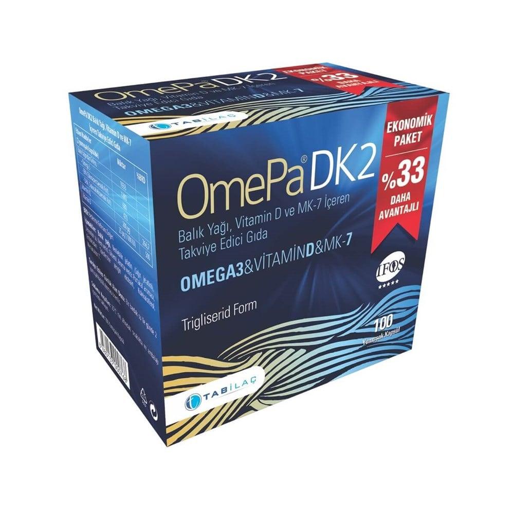 OmePa Omega-3, Vitamin D & K2 - 100 Soft Capsules