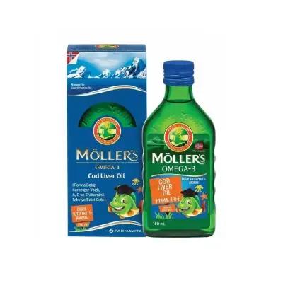 Möllers Omega 3 Tutti Frutti Flavored Fish Oil Supplement 150ml - Liquid Omega-3 for Kids and Adults
