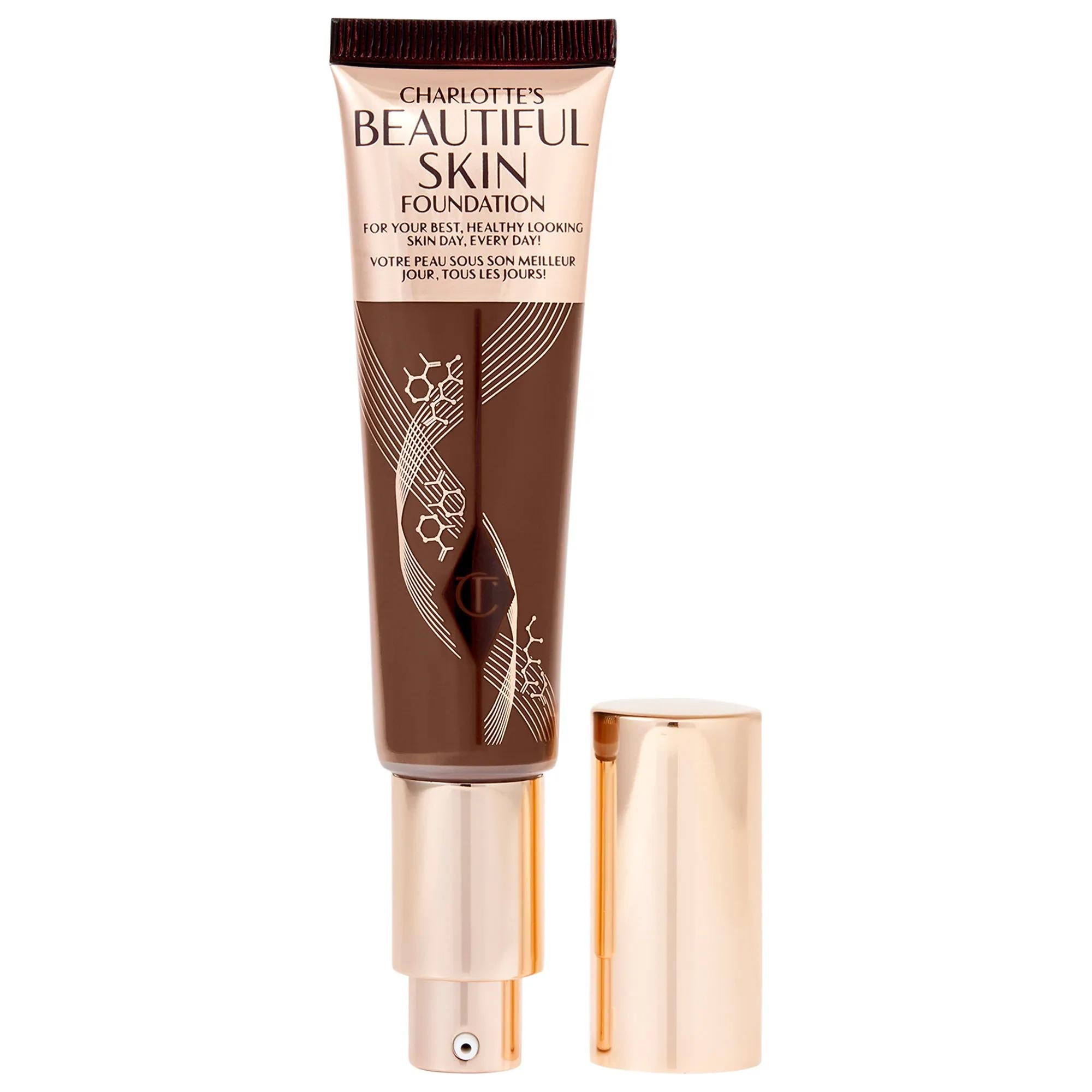 Charlotte Tilbury Beautiful Skin Medium Coverage Liquid Foundation with Hyaluronic Acid - Long-Lasting, Vegan, Cruelty-Free Makeup
