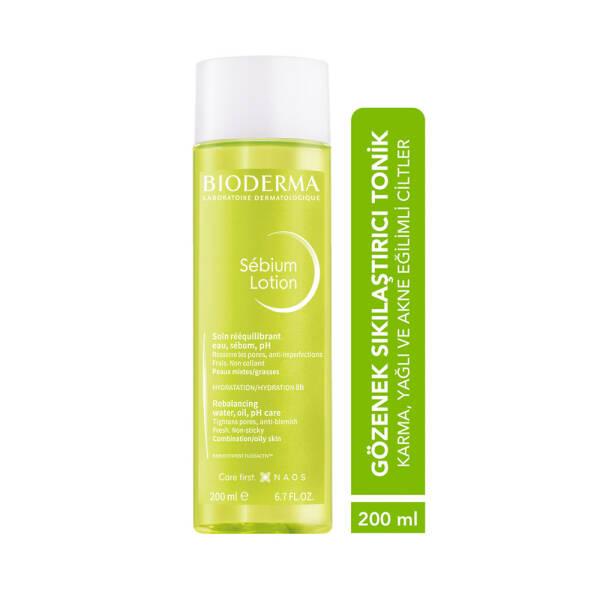 Bioderma Sebium Lotion - Non-Comedogenic Skincare for Oily & Acne-Prone Skin, 6.76 fl oz