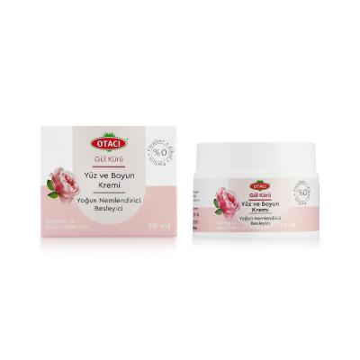 Otacõ Rose Face and Neck Cream: Natural Moisturizer for Dry Skin, Anti-Aging, Shea Butter & UVA Protection, Paraben & Alcohol-Free - 50ml