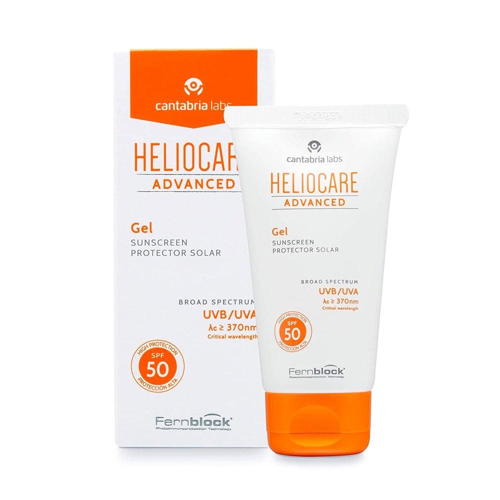 Heliocare Advanced Gel SPF 50 Sunscreen - Natural, Antioxidant, Non-Greasy Face Protection for All Skin Types