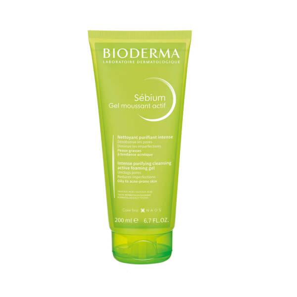 Bioderma Sebium Foaming Gel Active: Oil Control & Acne Defense - Gentle, Hypoallergenic Face Wash for Oily & Acne-Prone Skin (6.76 fl oz)