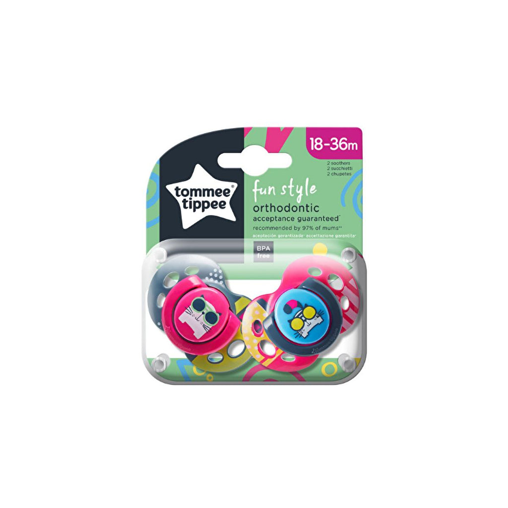 Tommee Tippee Orthodontic Baby Pacifier 18-36 Months - 2-Pack, BPA-Free, Super Soft Silicone