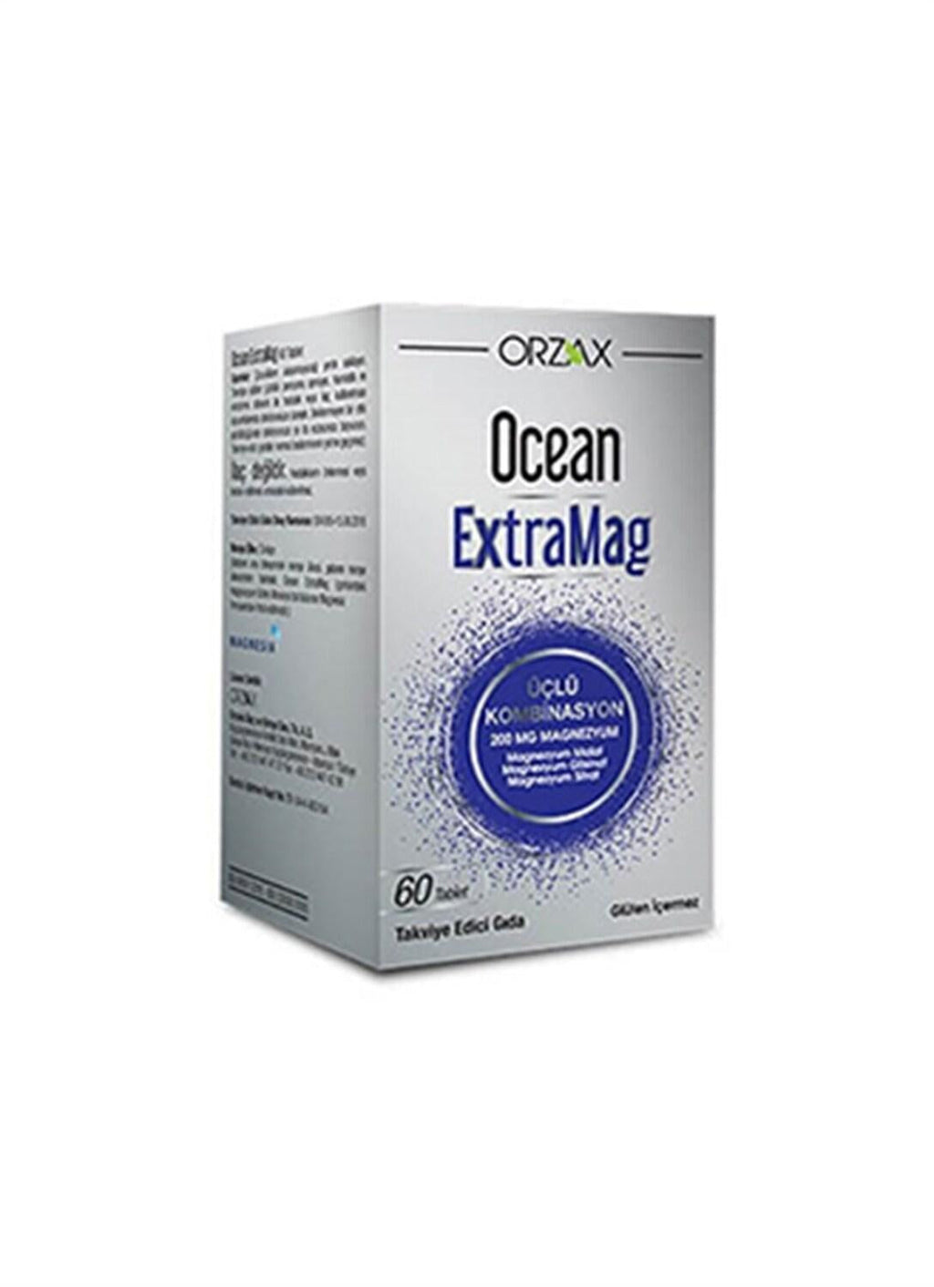 Ocean Magnesium Tablets - 200mg Magnesium per Tablet, 60 Count