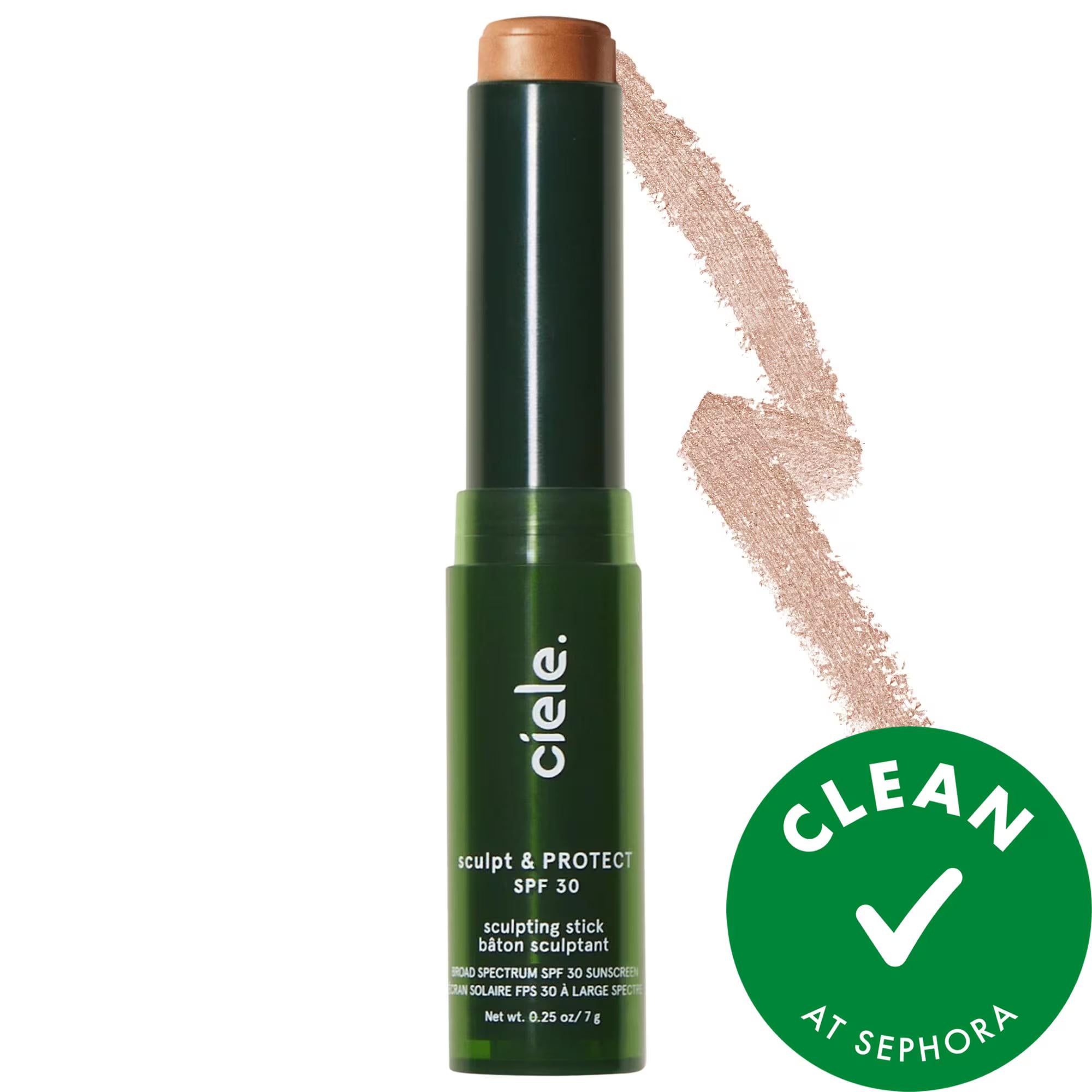 Sculpt & PROTECT SPF 30+ Bronzing Cream Contour Stick - Gluten-Free, Cruelty-Free Makeup with Antioxidants & Recyclable Packaging