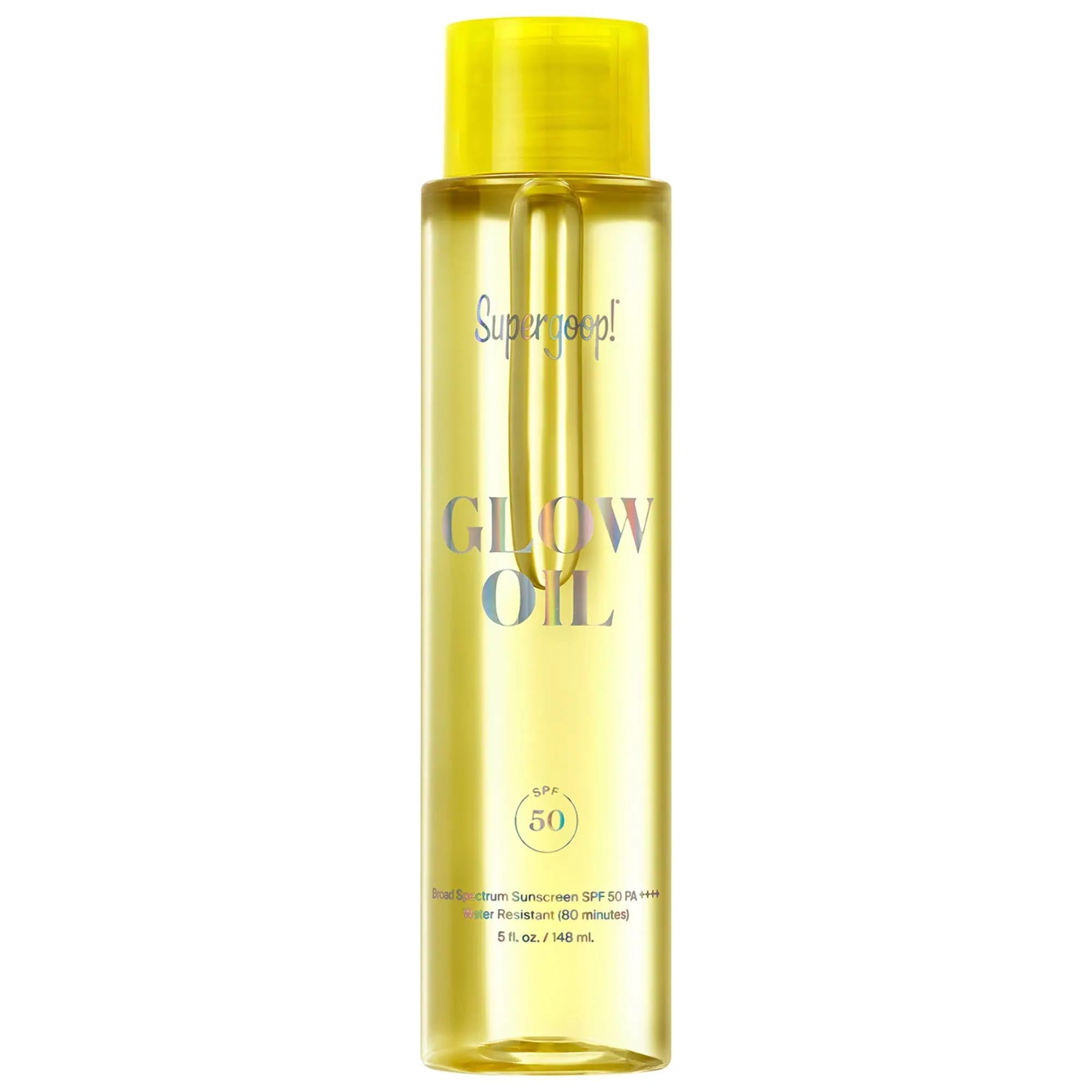 Glow Oil SPF 50 Dry Body Oil Sunscreen:  Nourishing, Non-Greasy, Water Resistant, Glowing Skin - Broad Spectrum SPF 50 Protection
