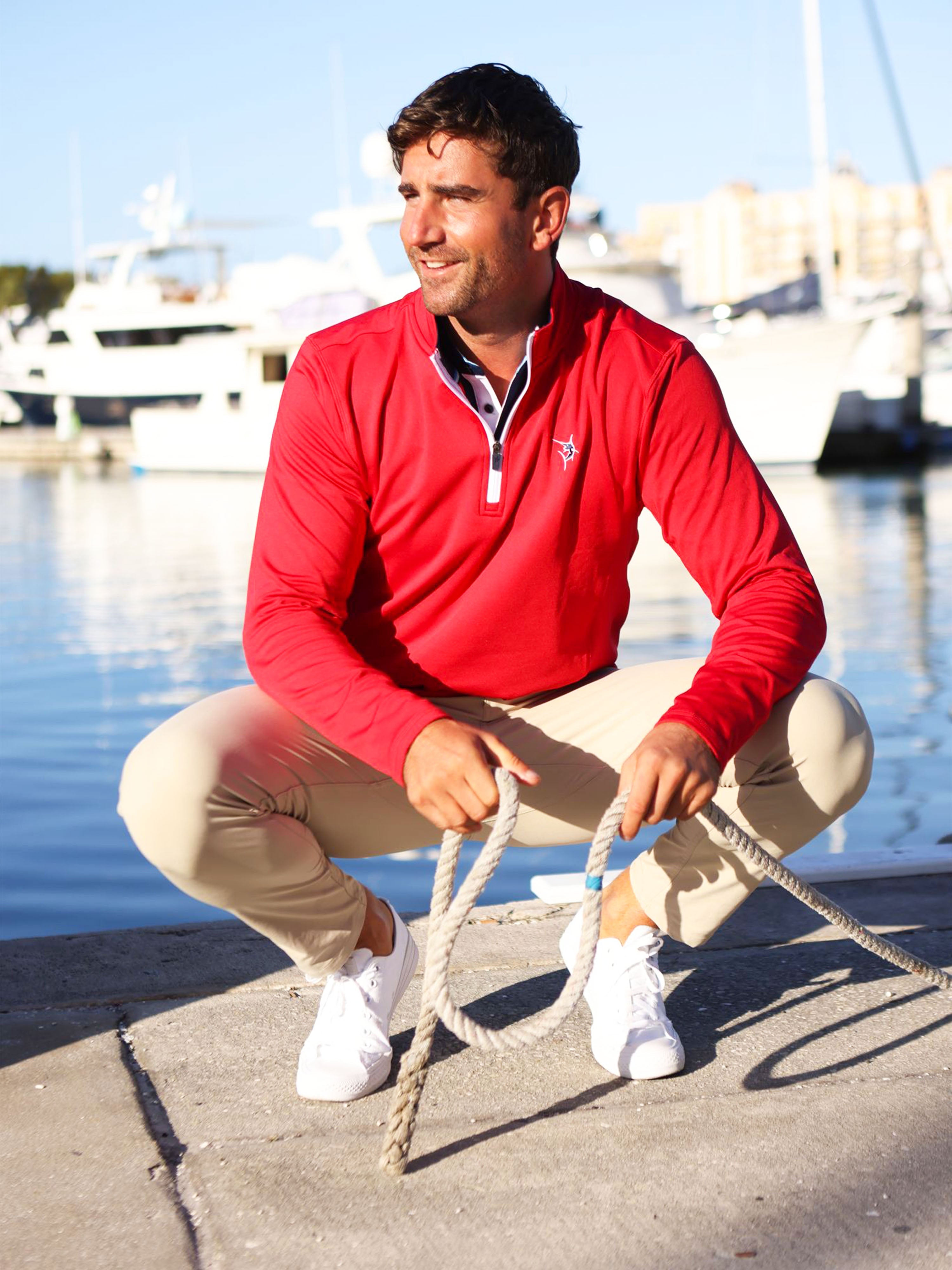 Montauk Quarter Zip Midweight Comfort – White Water Life, view 3