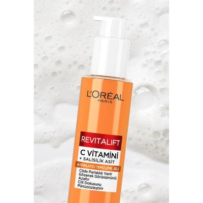 Loreal Paris Revitalift Brightening Facial Cleansing Gel - Vitamin C & Salicylic Acid for Smoother, Radiant Skin