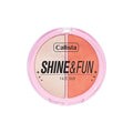 Callista Shine & Fun Face Duo Makeup Palette - Long Lasting Blush & Highlighter Duo for Effortless Beauty Routine