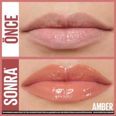 Maybelline Lifter Gloss: Hydrating Hyaluronic Acid Lip Gloss - Non-Sticky, Plumping Effect, Beautiful Amber Shade