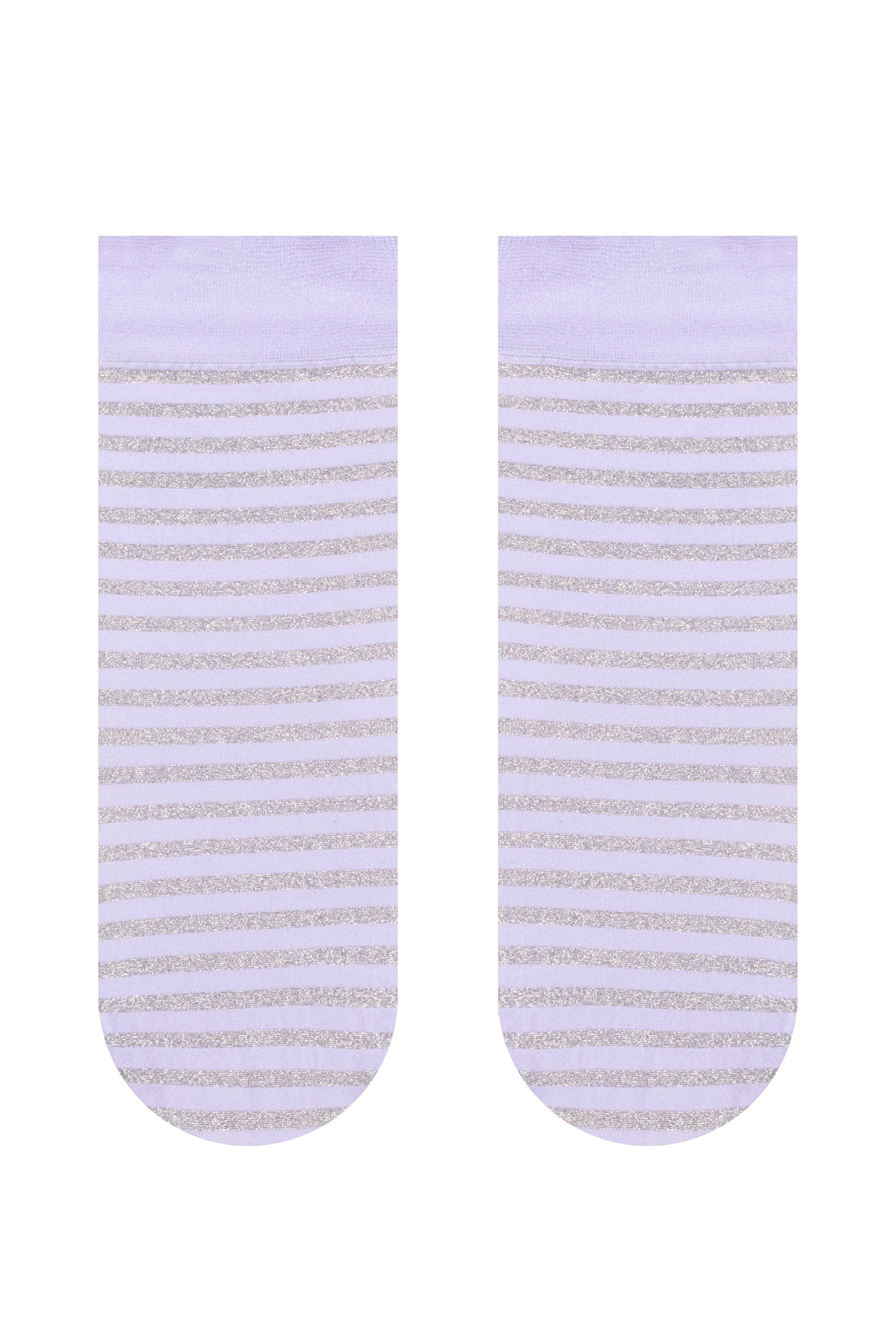 TheRanok.com Socks Conte Fantasy - Shimmering Stripe — comparison shot