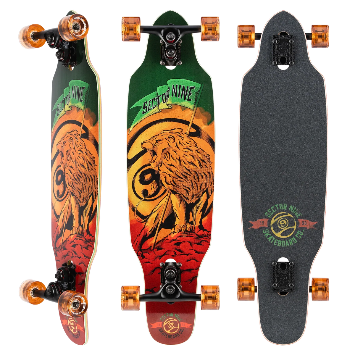 Sector 9 Rasta Mini Striker Longboard Complete - 8.75" by Skates USA