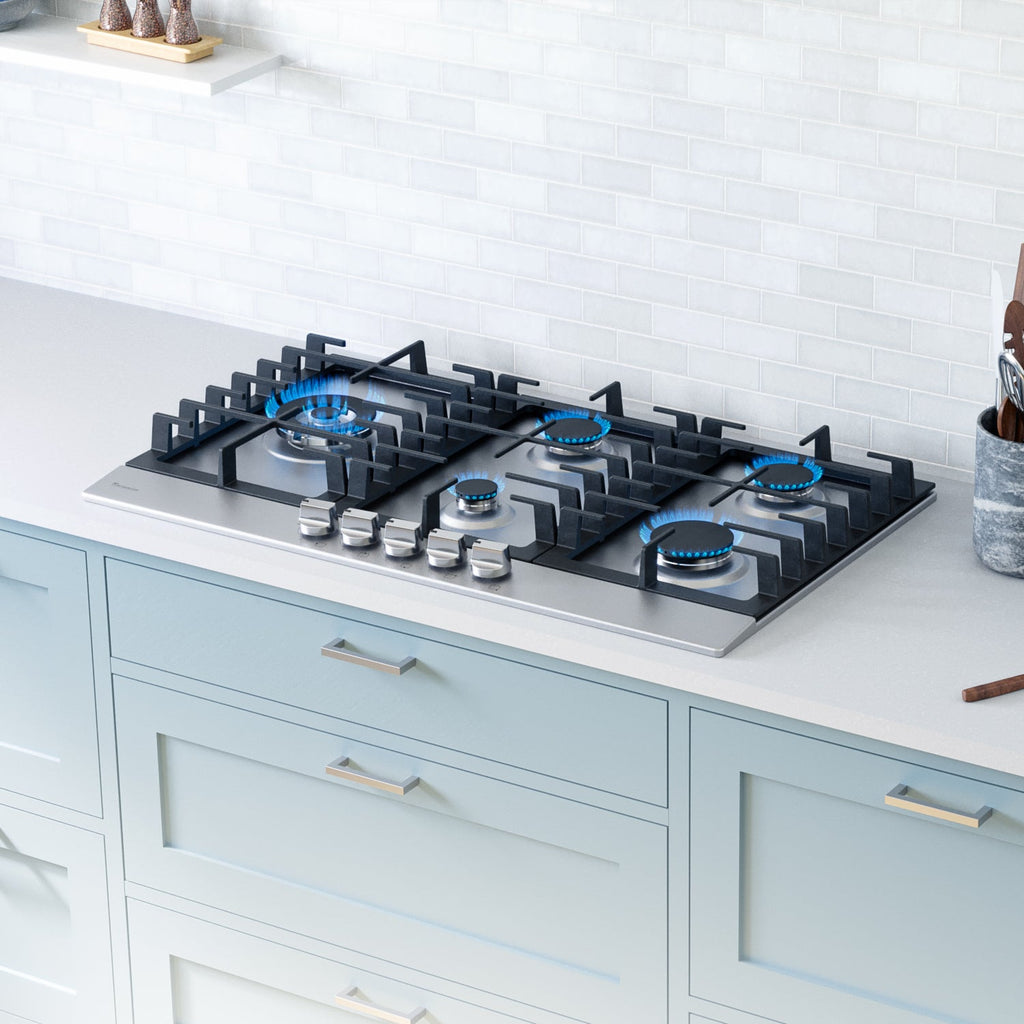 Rangaire 34" Gas Cooktop 5 Burners Stainless Steel RCG341S – Rangaire Appliances, view 2