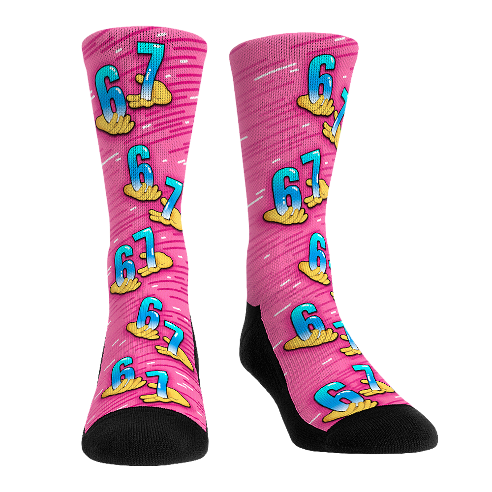 Rock 'Em Socks Rock 'Em Socks Six Seven (Pink) — main product shot