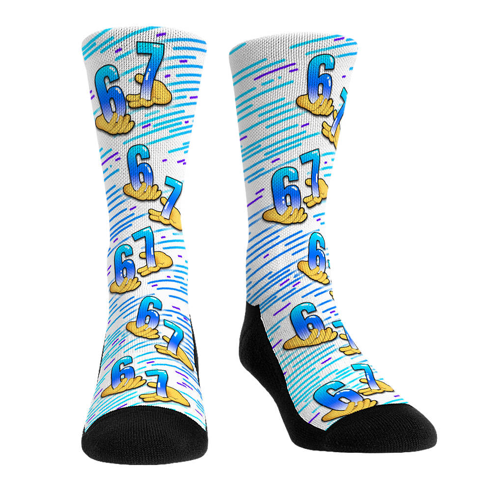 Rock 'Em Socks Rock 'Em Socks Six Seven (White) — main product shot