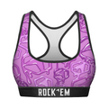 Rock 'Em Socks Rock 'Em Socks Women's Sports Bra - Hex Drip (Lilac) — main product shot