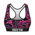Rock 'Em Socks Rock 'Em Socks Women's Sports Bra - Neon Lava — main product shot