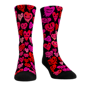 Rock 'Em Socks Trippy Hearts (Black)