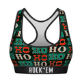Rock 'Em Socks Rock 'Em Socks Women's Sports Bra - Ho Ho Ho Pattern — main product shot
