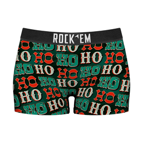 Rock 'Em Socks Women's Boy Shorts - Ho Ho Ho Pattern