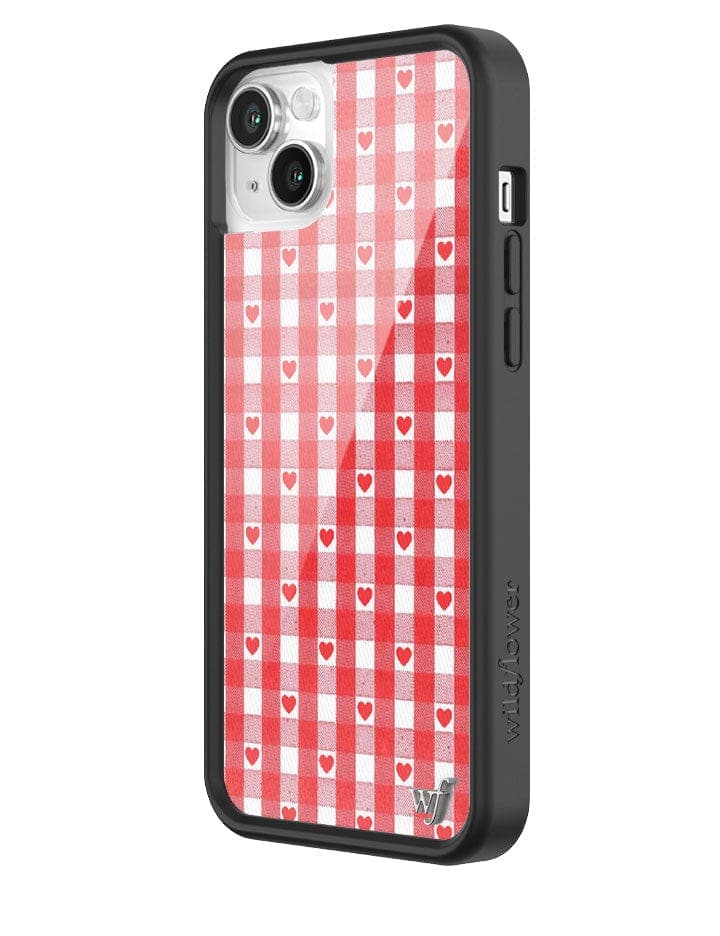 Gingham Hearts | Red iPhone Case