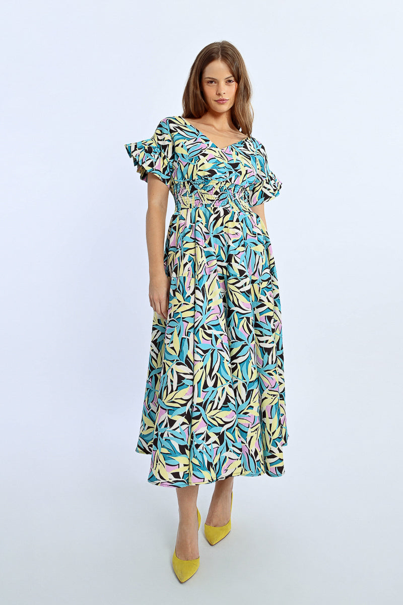 KADOU BOUTIQUE Floral Maxi Dress — side view