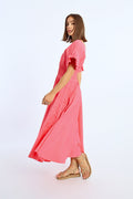 KADOU BOUTIQUE Pretty In Pink Maxi Dress — detail close-up