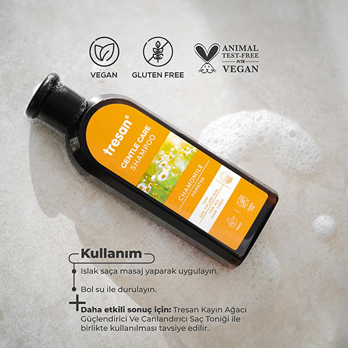 Tresan Chamomile Shampoo - Gently Softens, Moisturizes & Brightens Blonde & Fine Hair - Natural Daily Hair Care, 10.14 fl oz