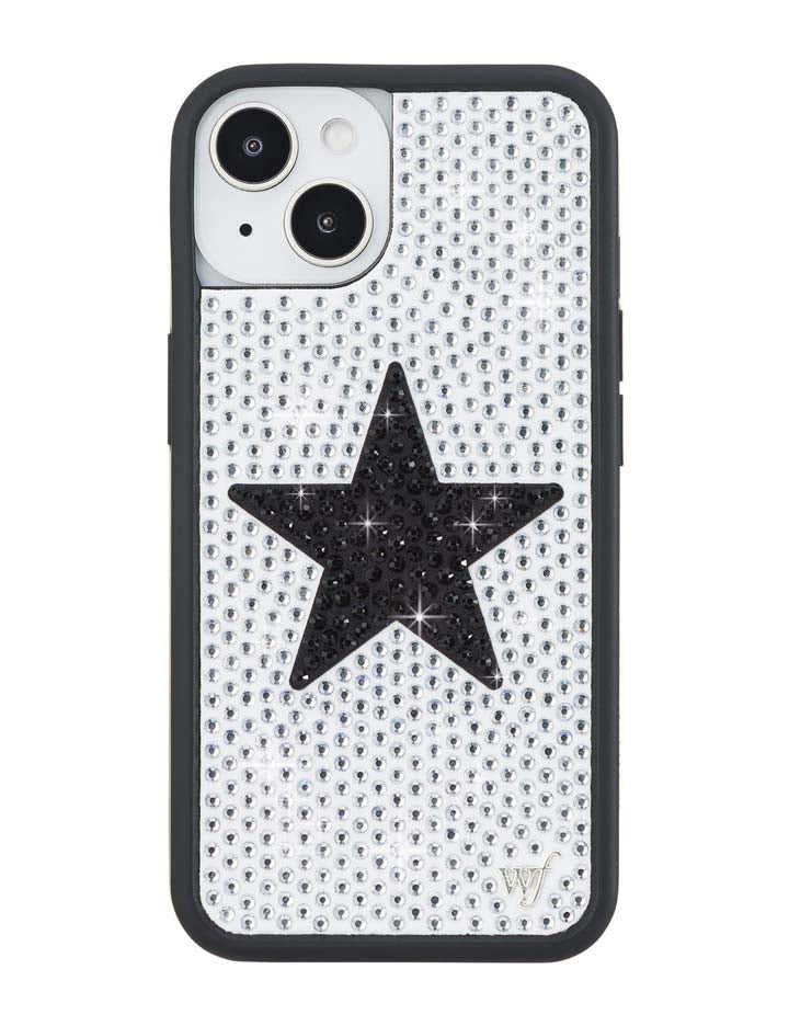 Rhinestone Star | White and Black iPhone Case