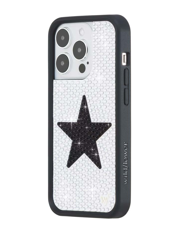 Rhinestone Star | White and Black iPhone Case
