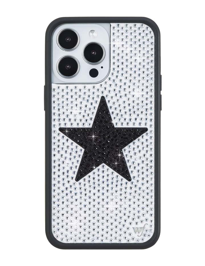 Rhinestone Star | White and Black iPhone Case