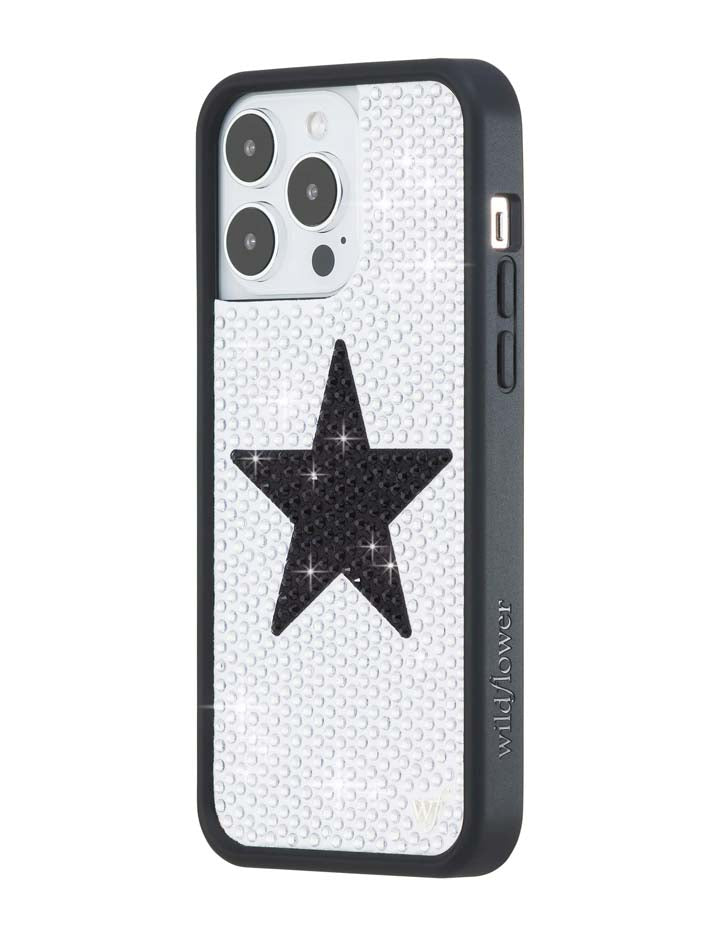 Rhinestone Star | White and Black iPhone Case