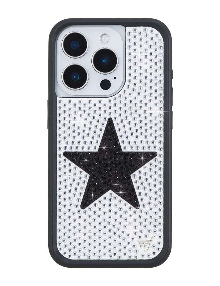 Rhinestone Star | White and Black iPhone Case
