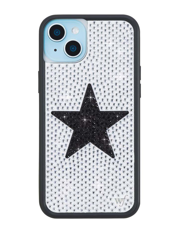 Rhinestone Star | White and Black iPhone Case