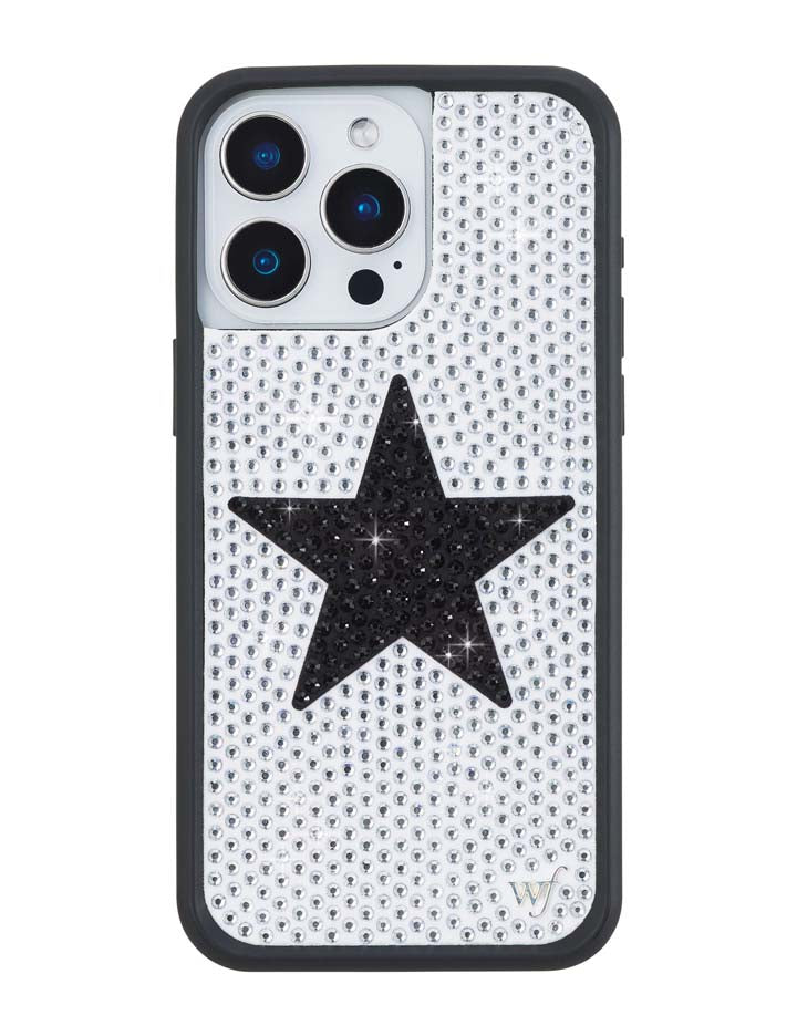 Rhinestone Star | White and Black iPhone Case