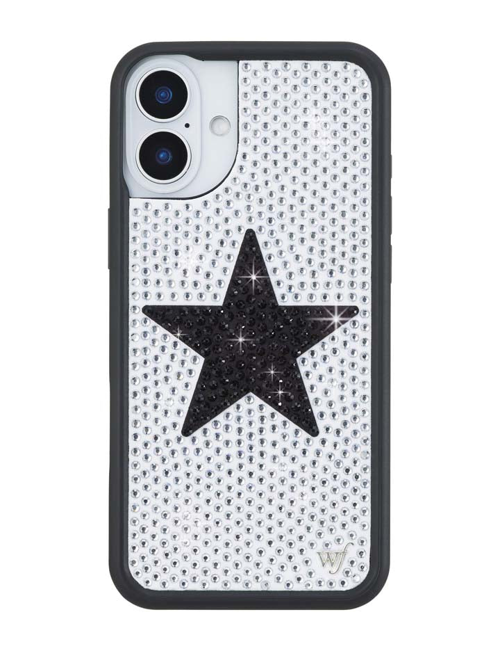 Rhinestone Star | White and Black iPhone Case