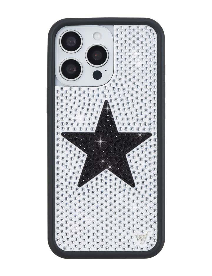 Rhinestone Star | White and Black iPhone Case