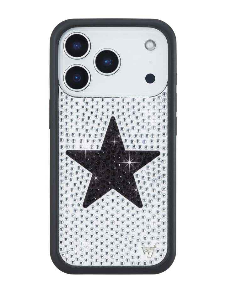 Rhinestone Star | White and Black iPhone Case
