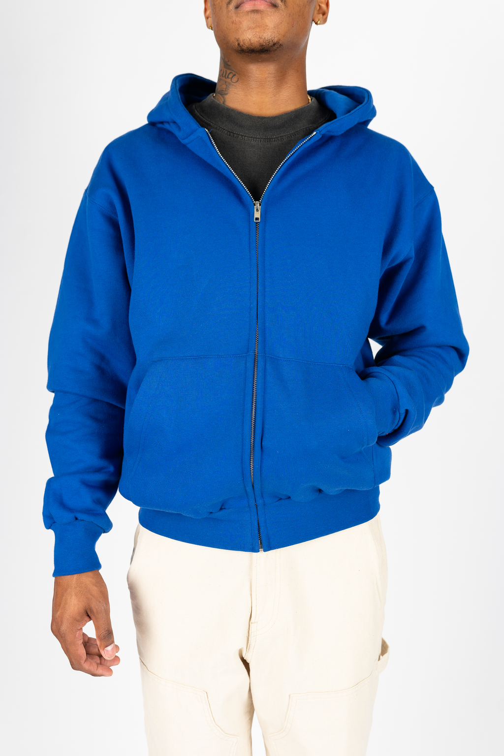 Superline Heavyweight Boyfriend Zip Up — size reference