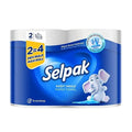 Selpak Absorbent Paper Towels: 2 Packs of 4 Rolls, 3-Ply Strength, Durable Kitchen Towels