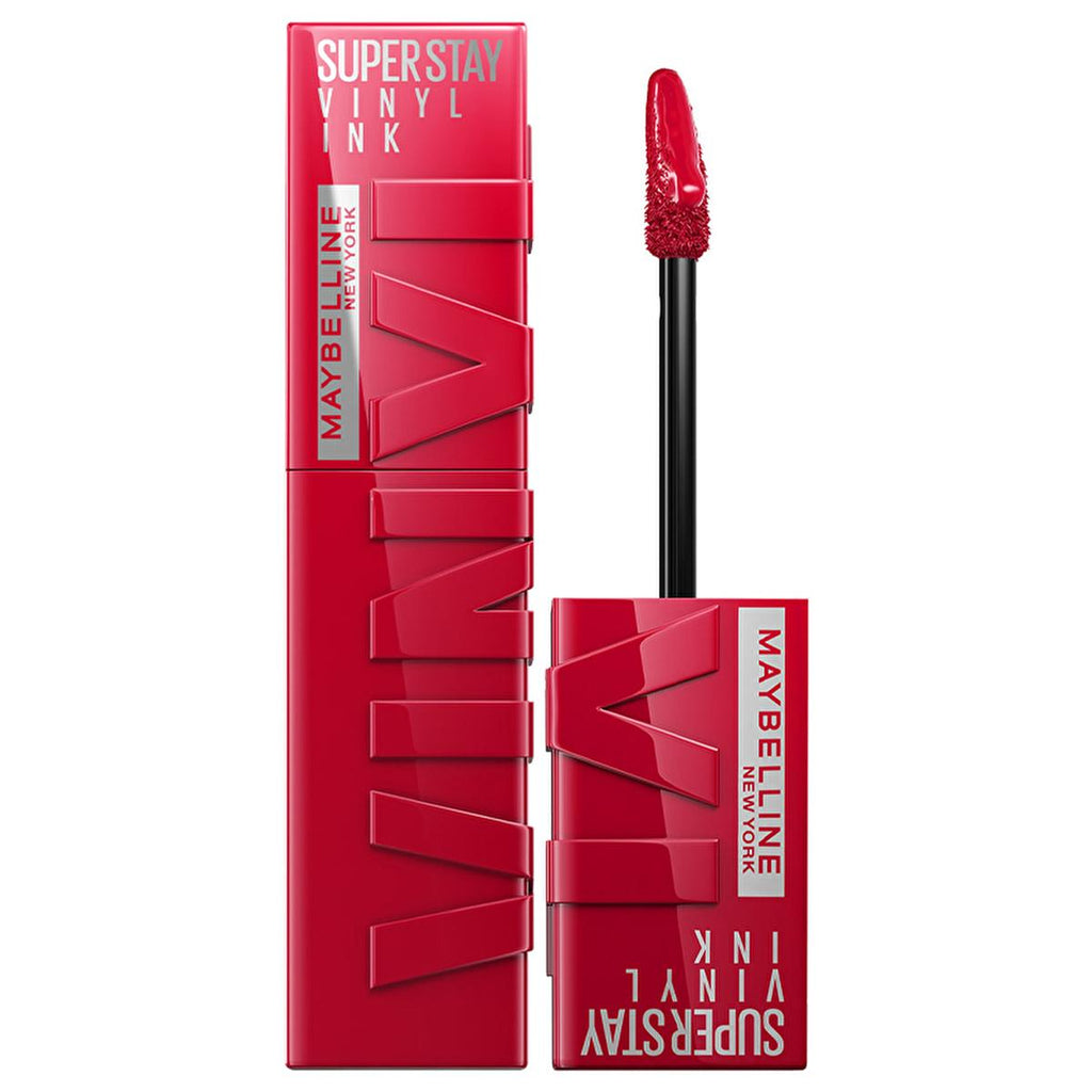 Maybelline New York Super Stay Vinyl Ink Liquid Lipstick - 16 Hour Long-Lasting, High Shine Finish, Smudge-Proof - Wicked
