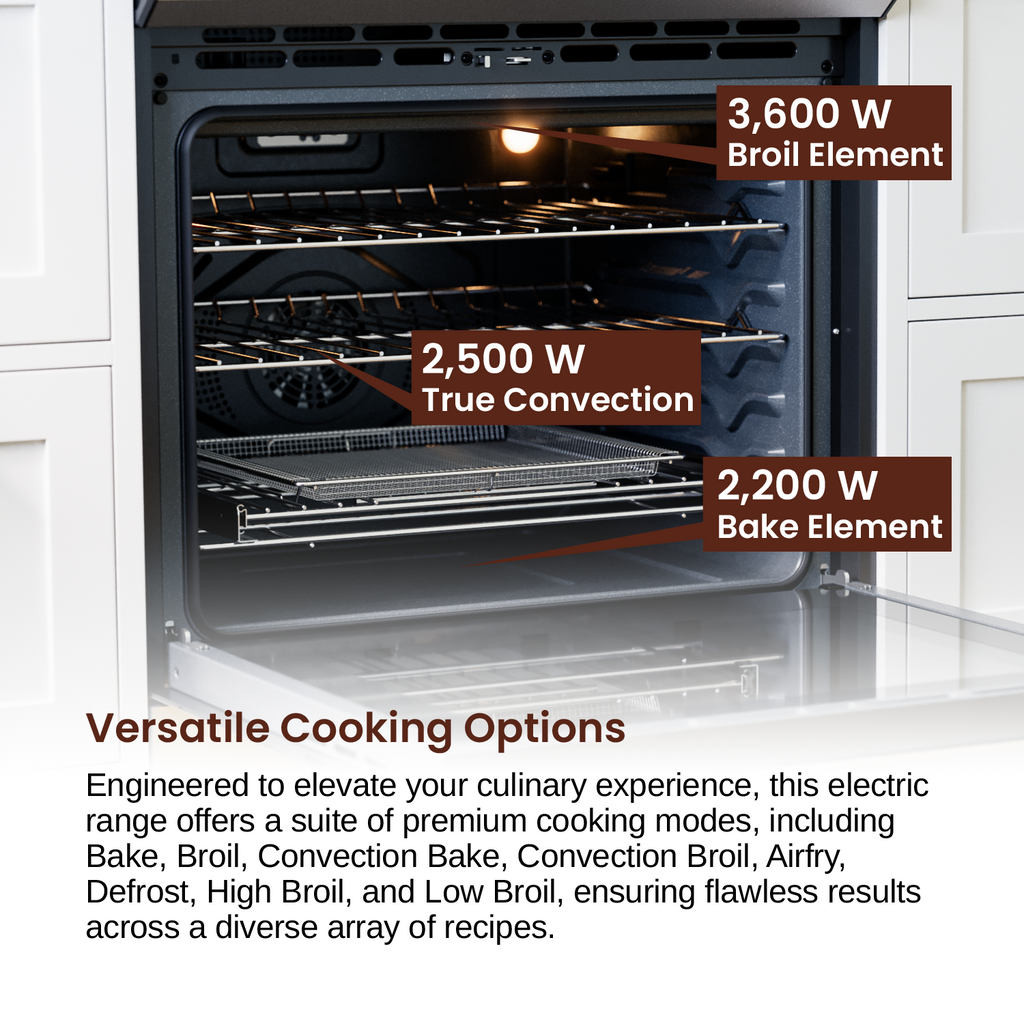 Rangaire 30" Induction Range Self-cleaning Air Fry True Convection Oven Slide-in Stainless Steel RRI303GS – Rangaire Applianc