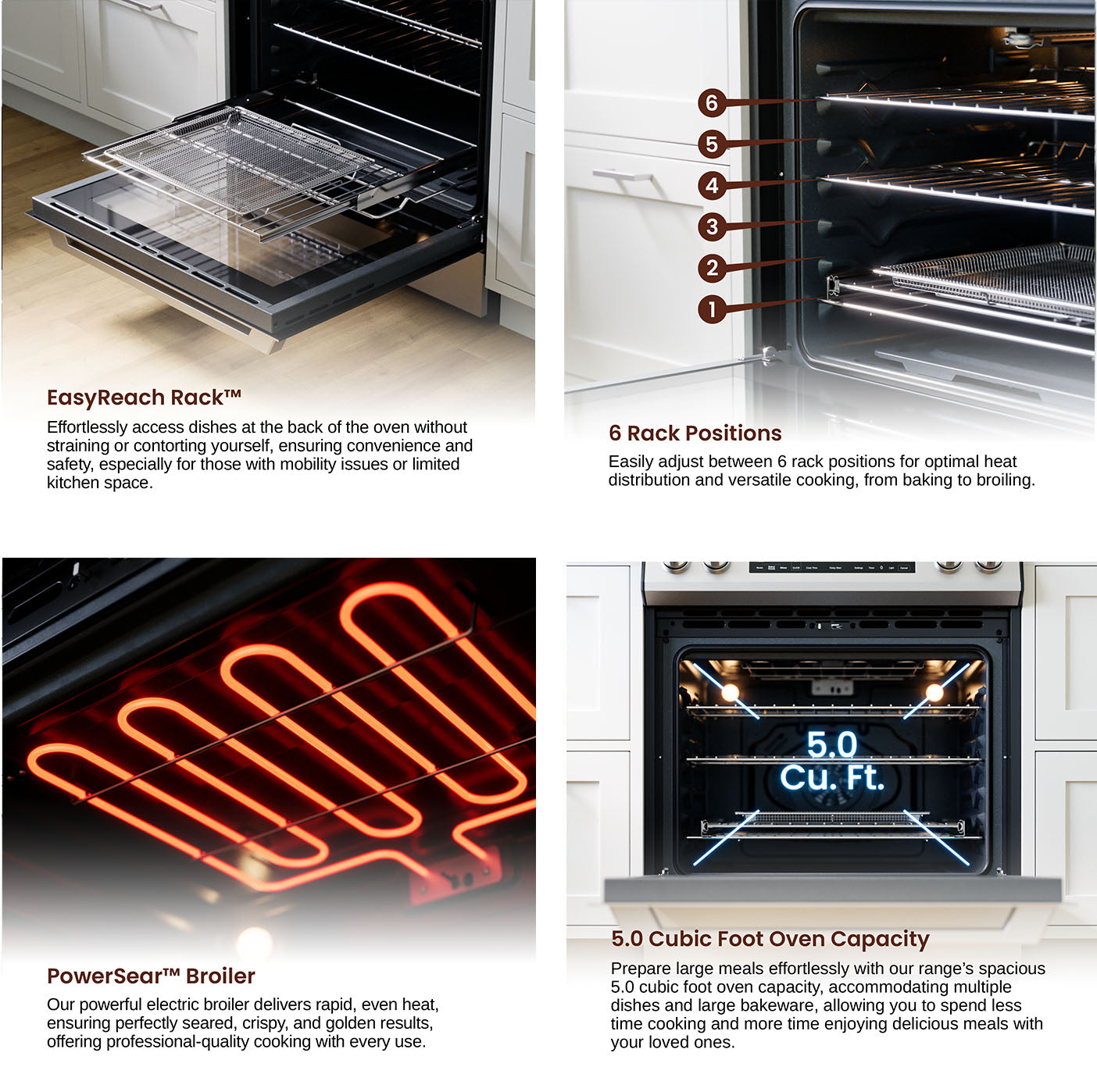 Rangaire 30" Electric Range AirFry Convection Oven Slide-in Stainless Steel RRE303TS – Rangaire Appliances, view 4