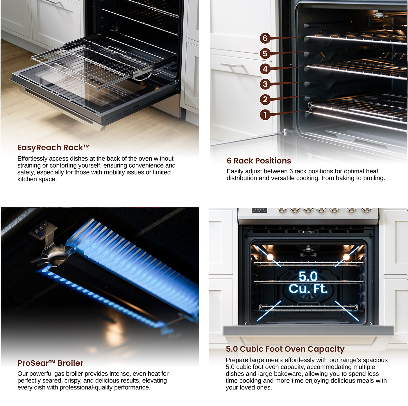Rangaire 30" Gas Range Convection Oven Slide-in Stainless Steel RRG303TS – Rangaire Appliances, view 5