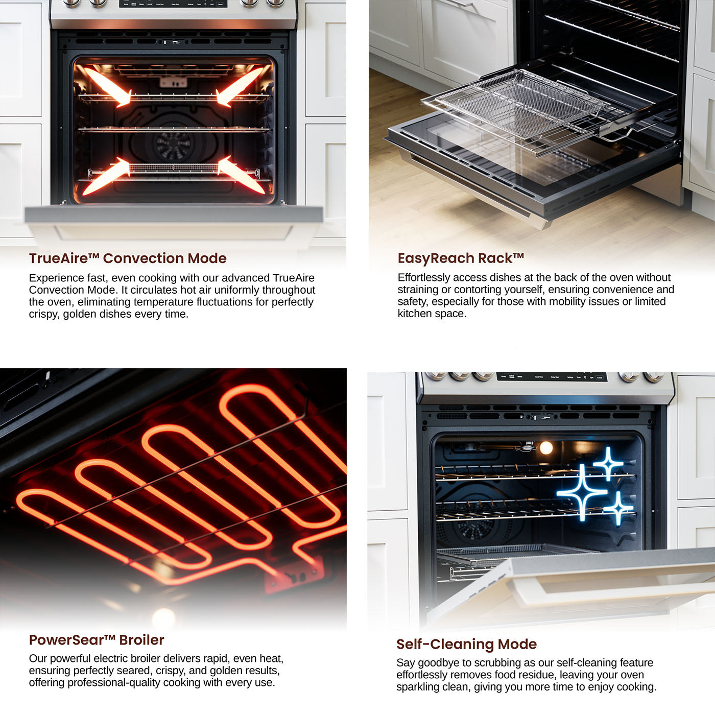 Rangaire 30" Induction Range Self-cleaning Air Fry True Convection Oven Slide-in Stainless Steel RRI303GS – Rangaire Applianc